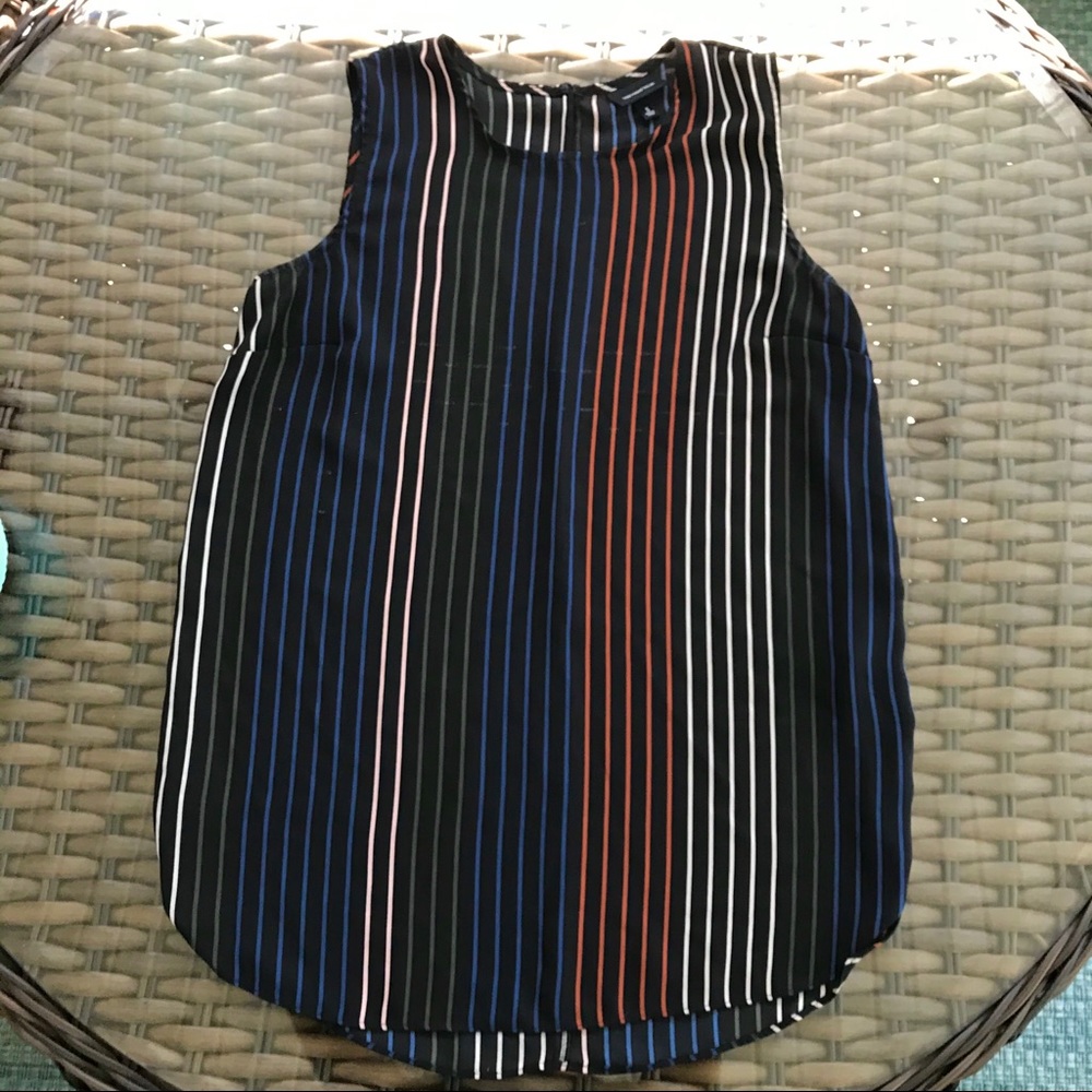 WhoWhatWear Multicolored Stripe Blouse - Picture 1 of 1